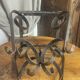 Occasional table in wrought iron and marble
