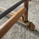 Paravent vintage des années 60 en bois et rotin