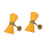 Pair of wall light in the style of Italian creations of the 50s
