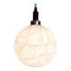Lampe à suspension vintage, vermoedelijk Peill & Putzler, verre opalin avec relief