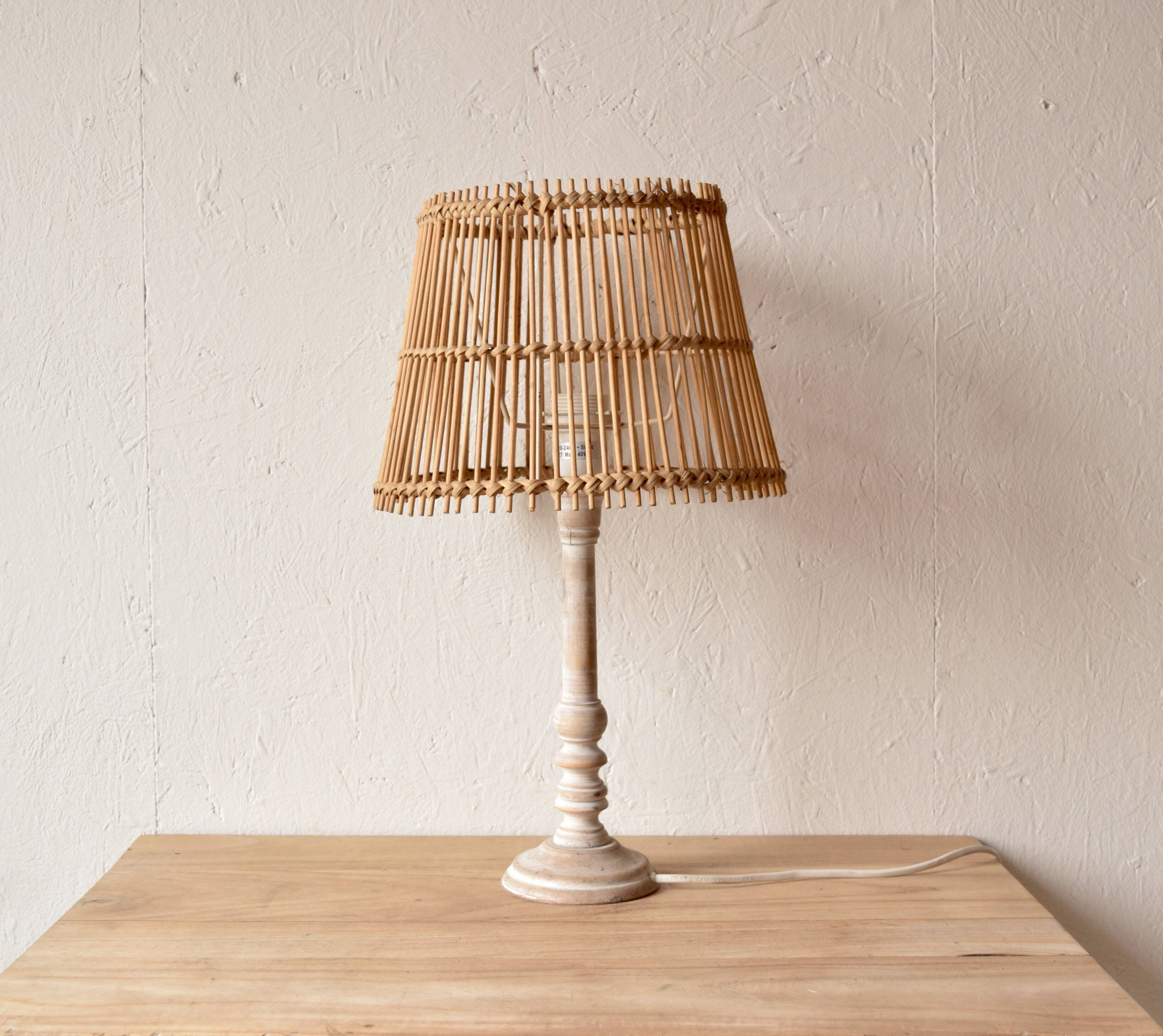 Vintage wooden table lamp