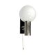 AKA Leuchten wall lamp, 1970s, Space Age chrome sphere, mid-century vintage