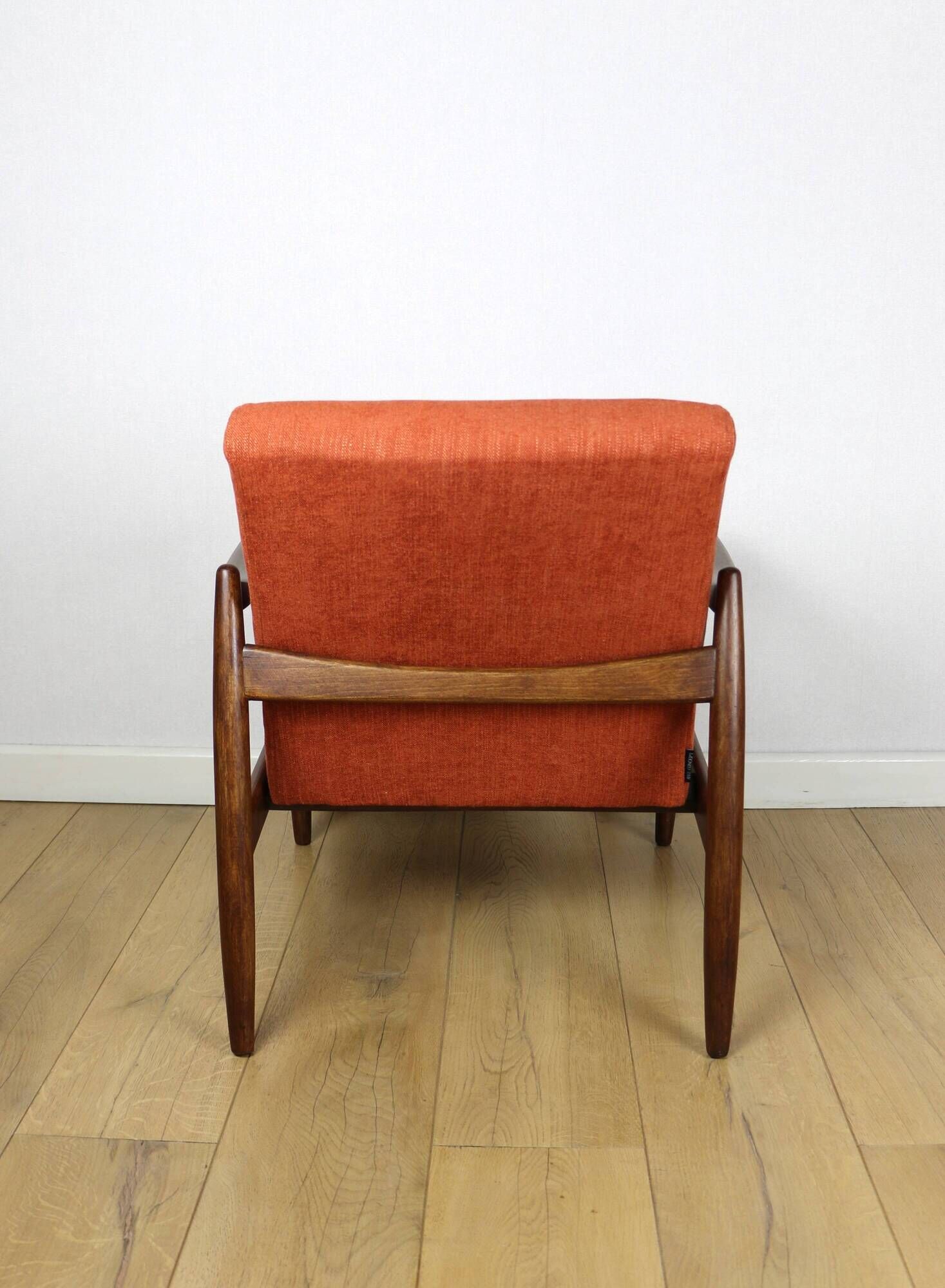 GFM-64 armchair, design by Edmund Homa from the 70s, terracotta brick