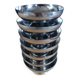 7 coupes à glace anciennes en inox