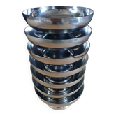 7 antique stainless steel ice cream cups