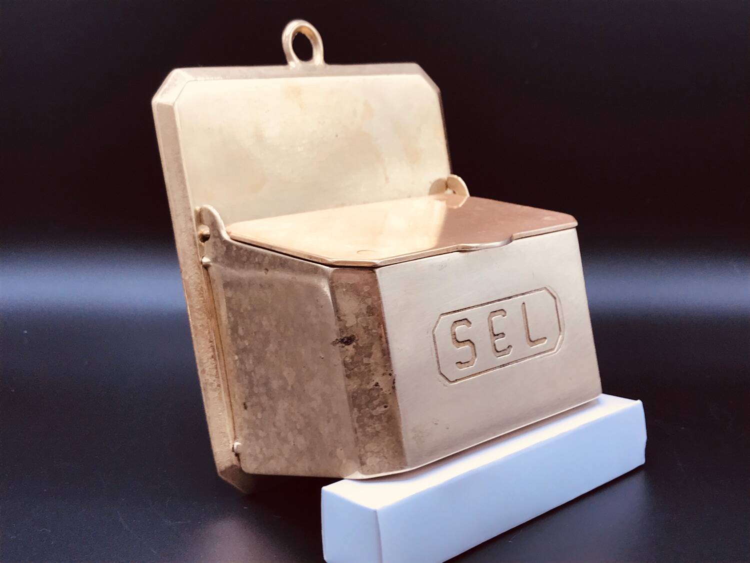 Brass salt box