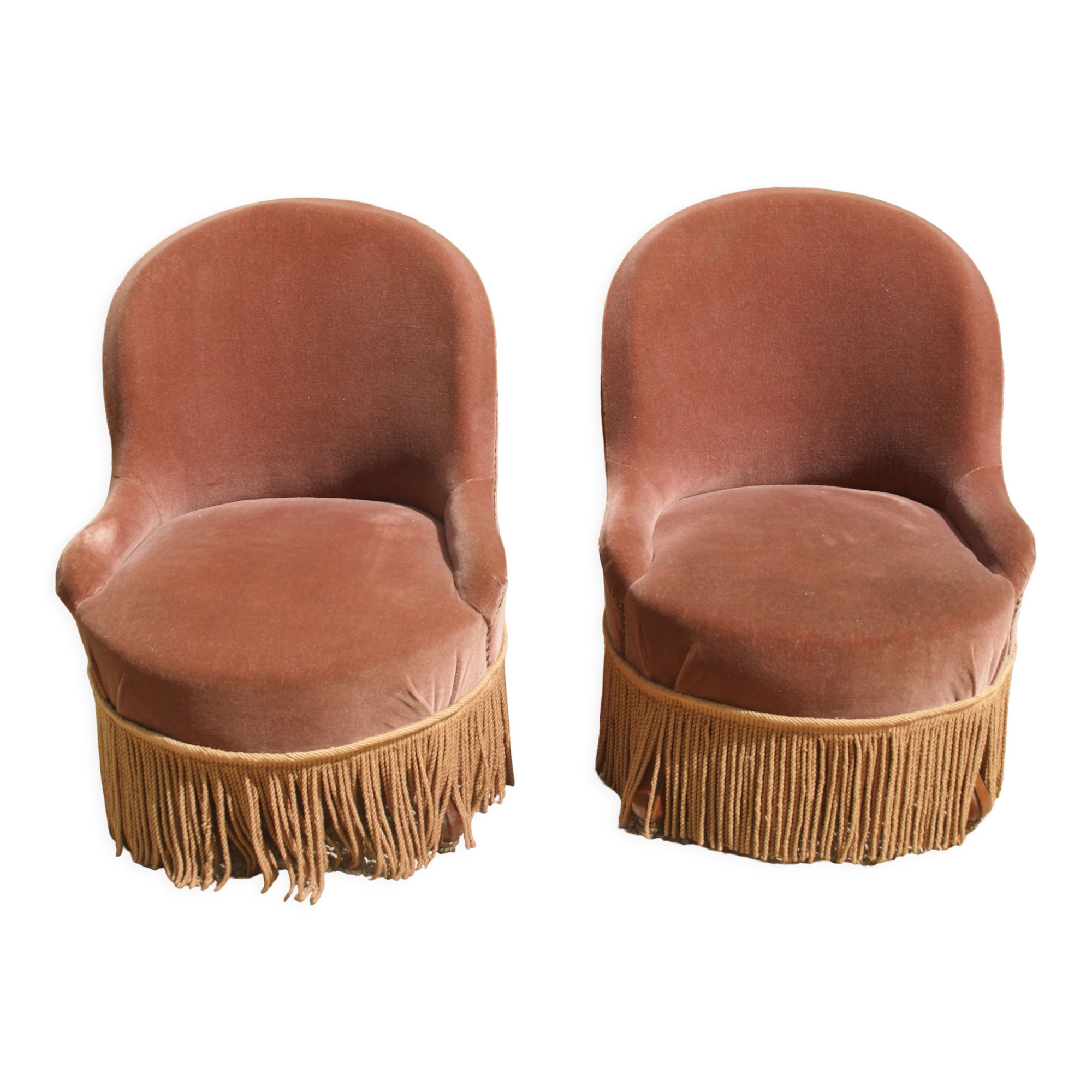 Pair of toad armchairs Napoleon III