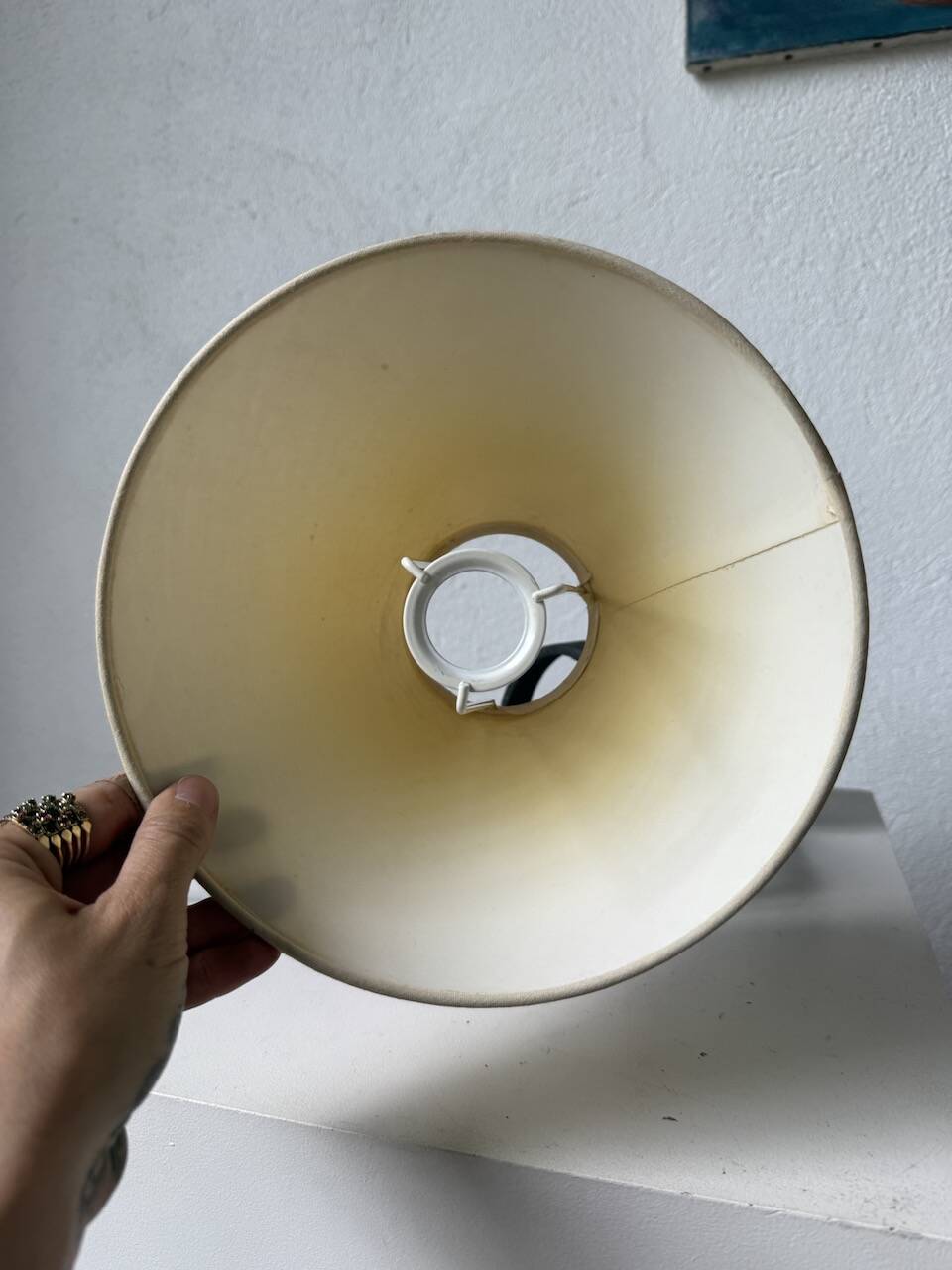 Brutalist metal lamp from the 50s