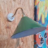 Vintage enameled sheet metal wall light