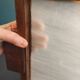 French vintage tray from the 50s, oak and glass