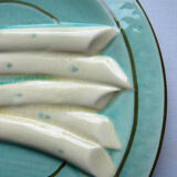 Asparagus dabbling plate signed Sarreguemines