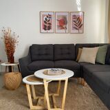 Knitted carpet in natural fiber 220x160cm