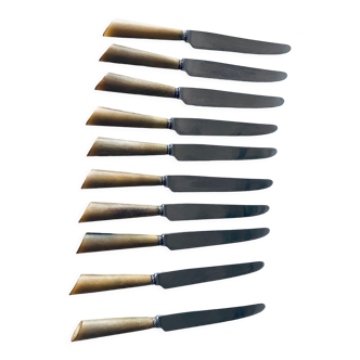 Set of 10 antique knives