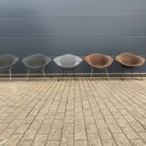 5x Knoll Bertoia Diamond chair upholstered