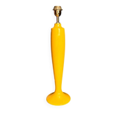 Grand pied de lampe vintage en céramique jaune – années 1960