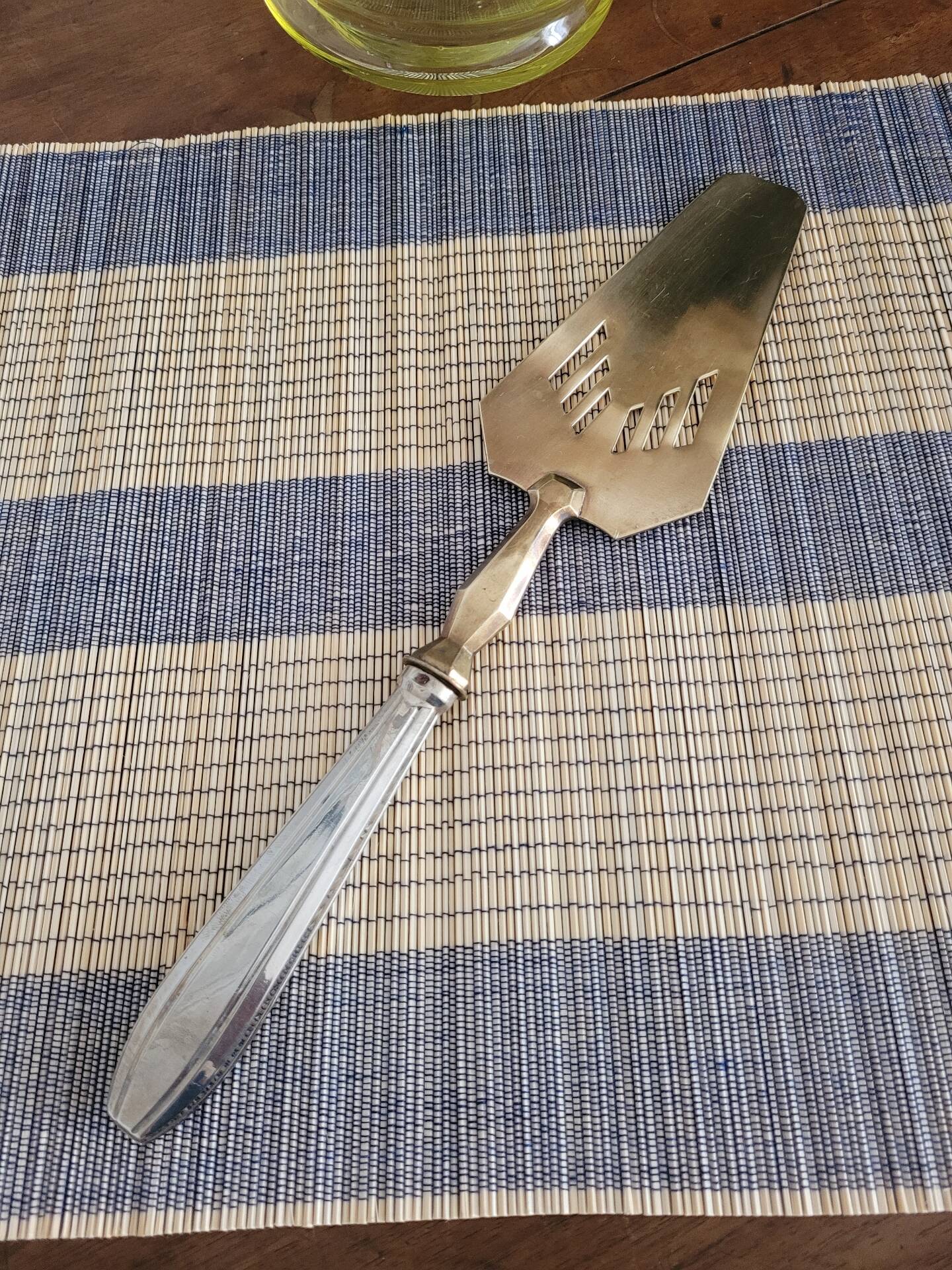 Art Deco brass pie server