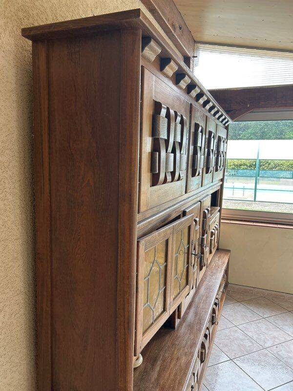 Buffet de salon en chêne, années 60