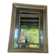 Miroir mercurisé en bois patiné doré
