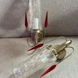 Vintage glass wall lights