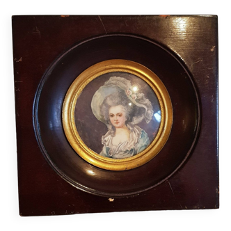 Miniature on Ivory La Pompadour