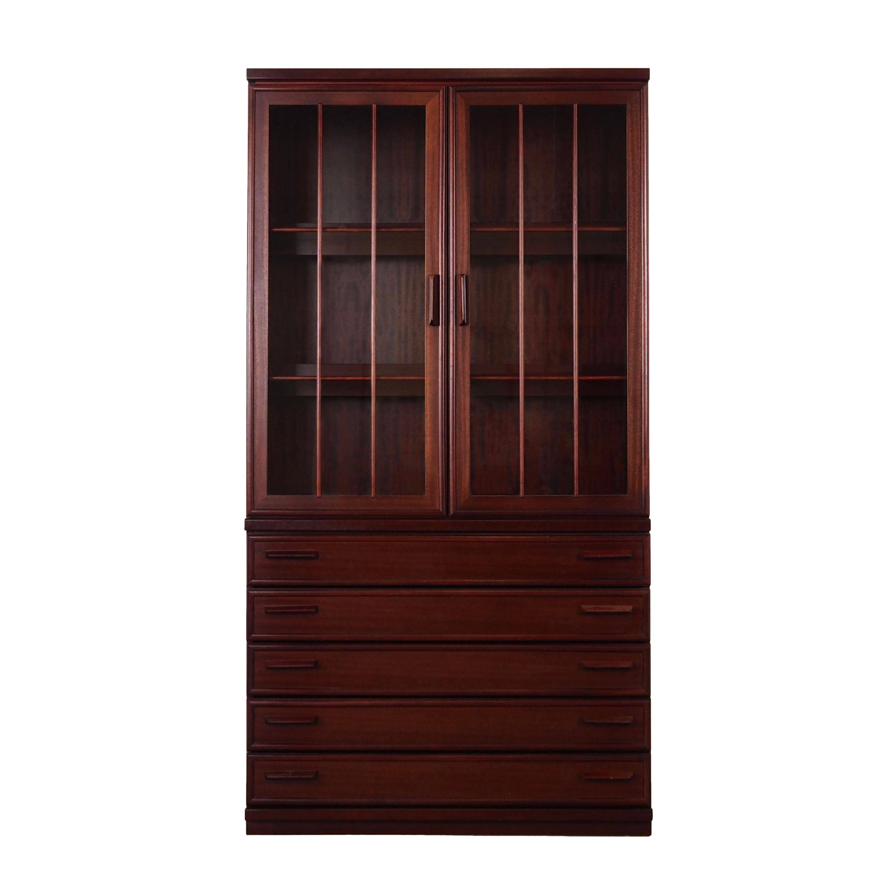 Mahogany showcase, Danish design, 1970s, production: Denmark