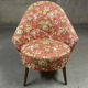 Vintage toad armchair with flowers