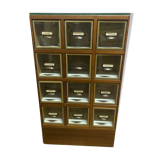 Seed cabinet on wheels, 12 compartmentalised drawers