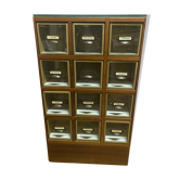 Seed cabinet on wheels, 12 compartmentalised drawers