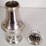 Silver-plated sugar shaker with fluted edges
