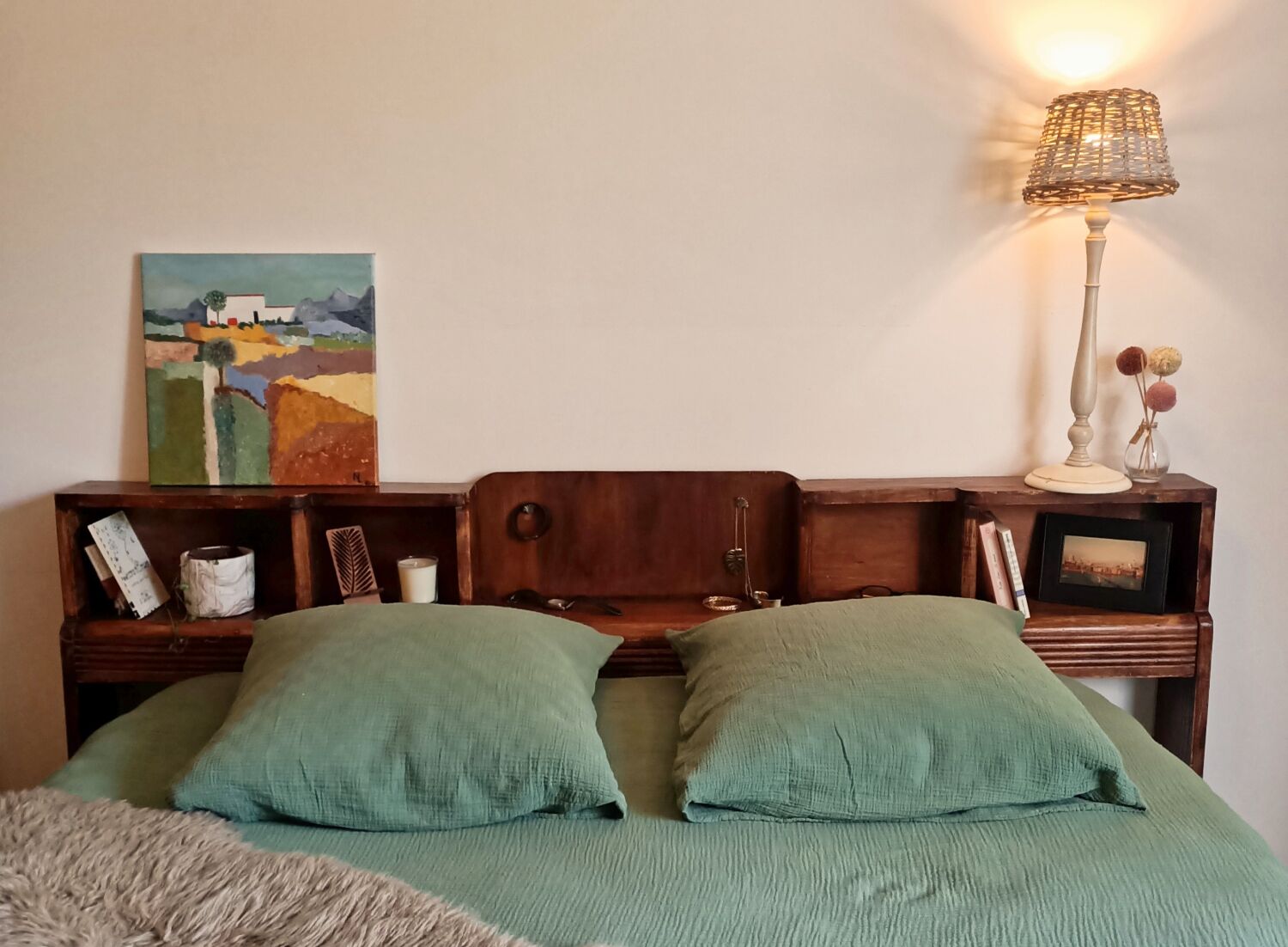 Antique headboard