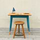 Blue compass foot table