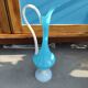 Murano blue opaline carafe vase