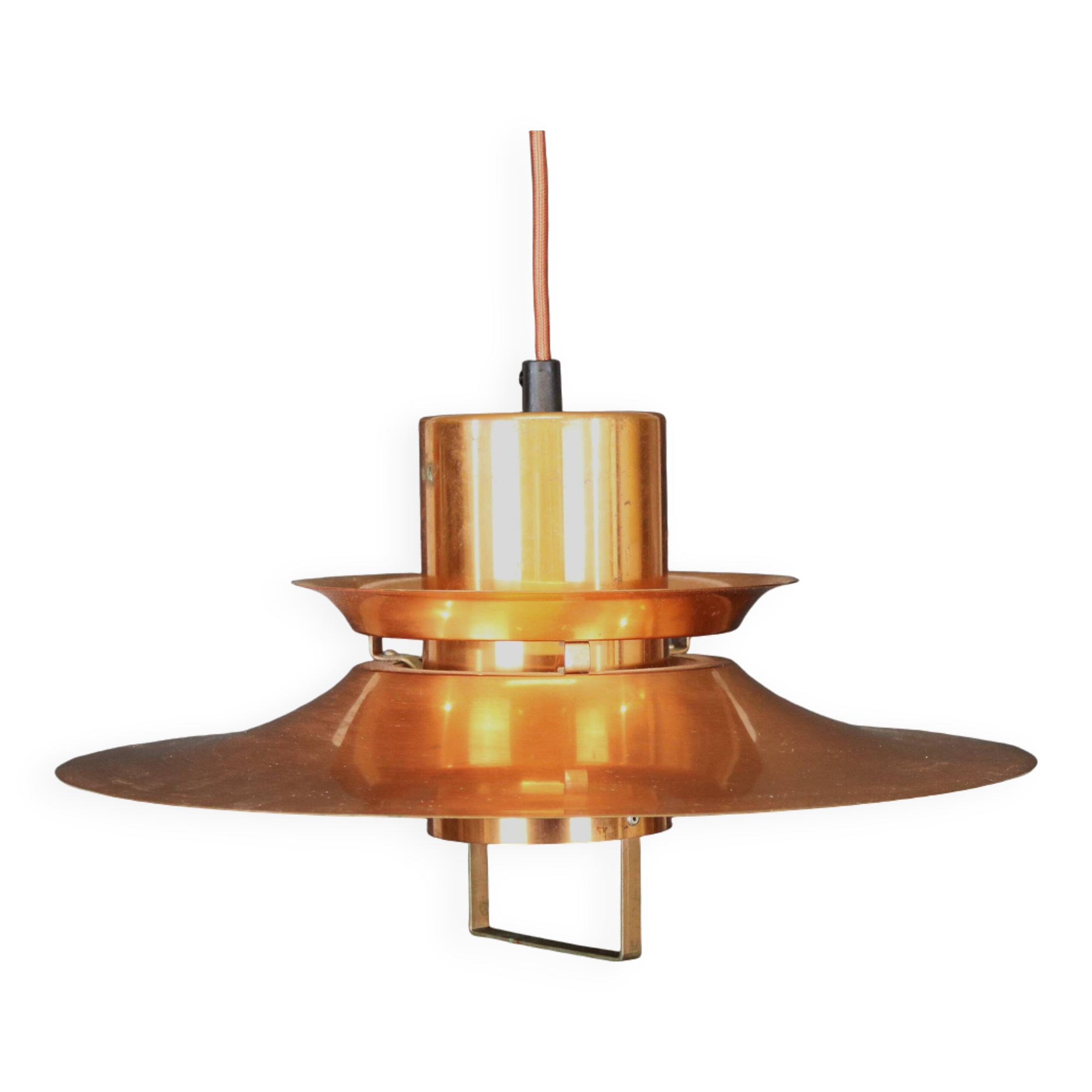 Scandinavian midcentury Design Lamp by Vitrika | solid copper black style | 1960s | Scandinavian