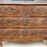Louis XV period chest of drawers in walnut from the 18th century (undergoing restoration)