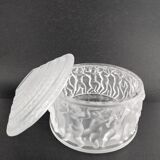 Lalique crystal box modelled as "Les Enfants".