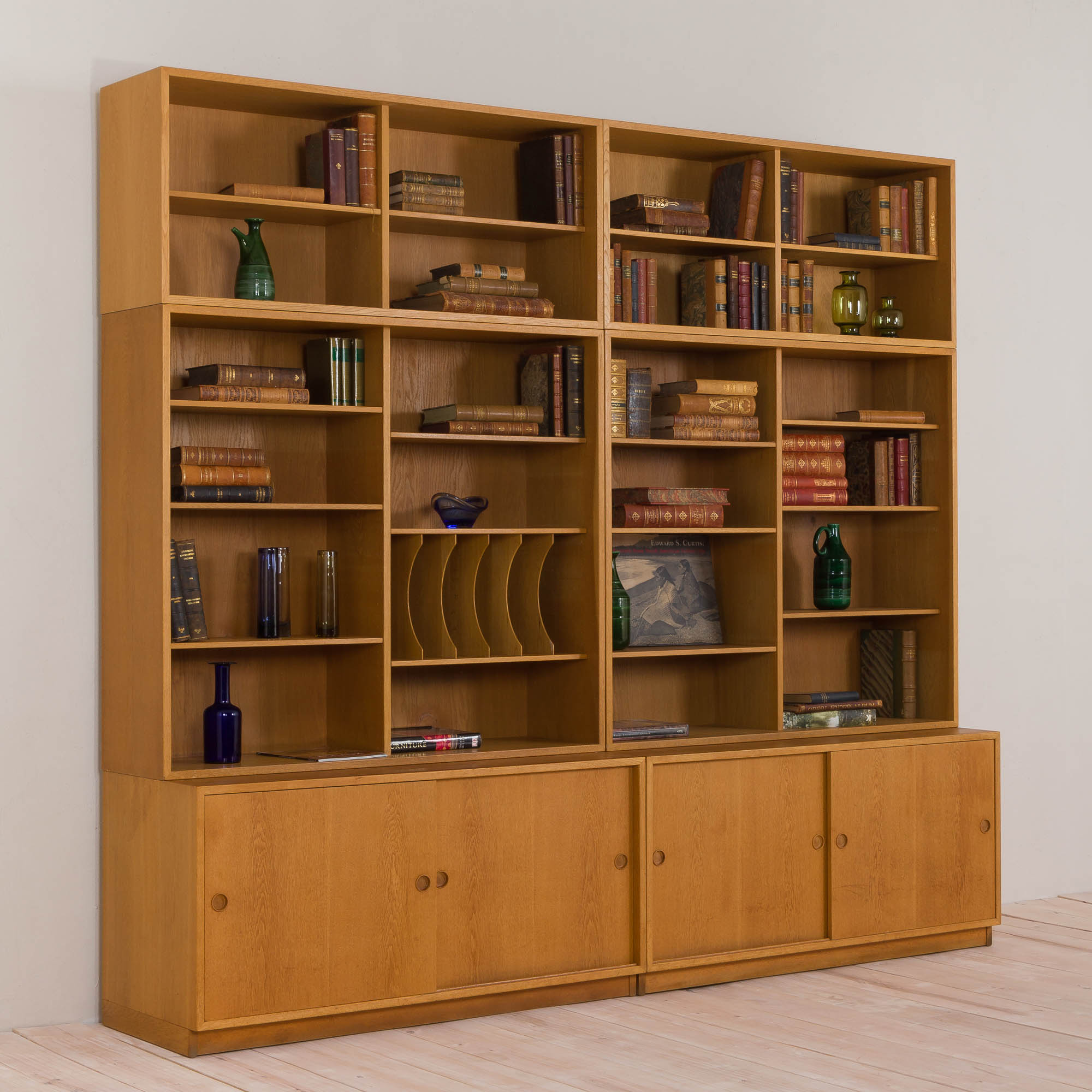 Modular oak shelving unit by Borge Mogensen for Karl Andersson & Soner