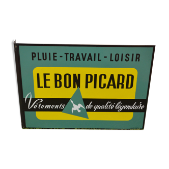 Enamelled sign "the good picard"