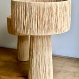 Minimalist bedside lamp raffia size L