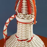 Dame Jeanne canister, scoubidou bottle