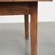 Antique pinewood coffee table with a drawer and a rural appearance