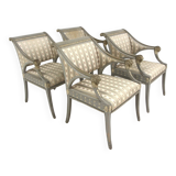 Set of 4 "Gustavian style" armchairs Lysberg & Hansen A/S, Bredgade, København, Denmark, 1920