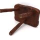 Brutalist tripod stool in wood, 1950s mountain folk art.