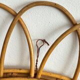 Old vintage rattan mirror