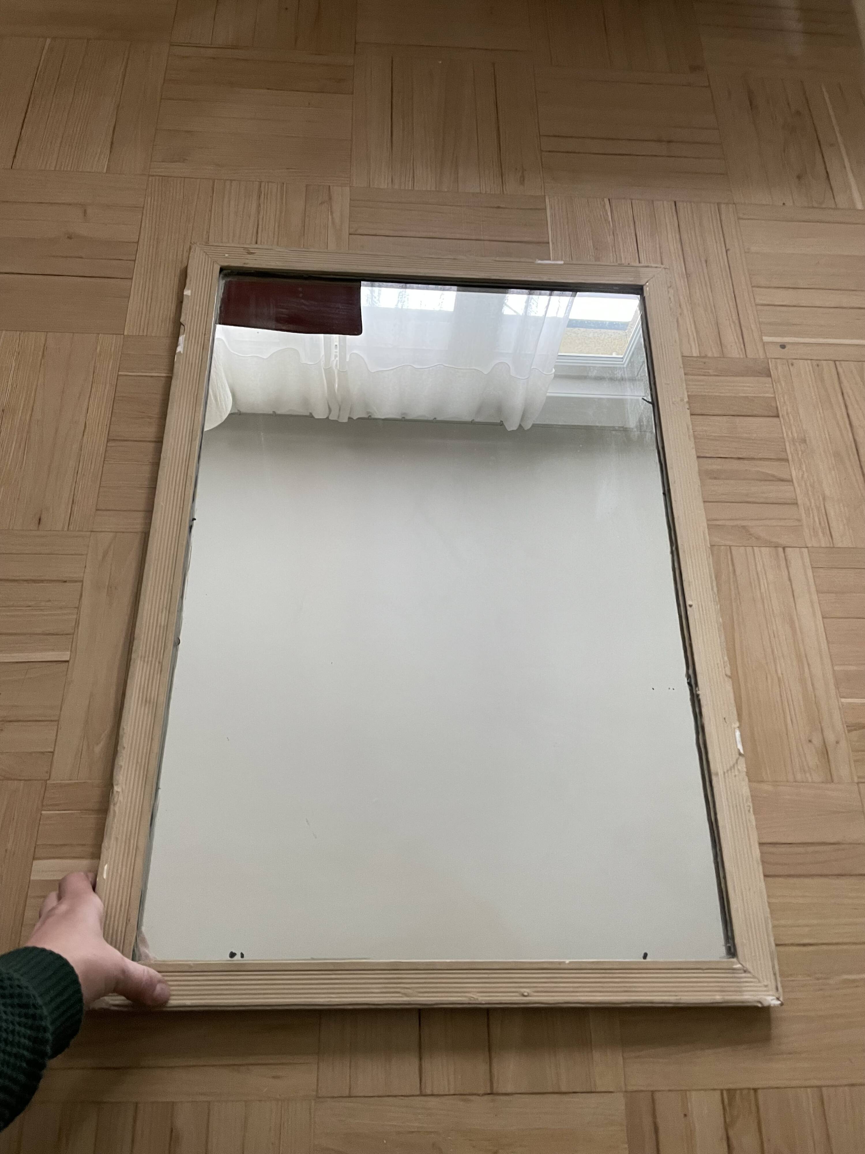 Old wooden mirror 50x71cm