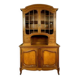 Louis XV style bookcase sideboard in blond oak circa 1880