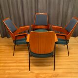 Ensemble de quatre chaises années 1960
