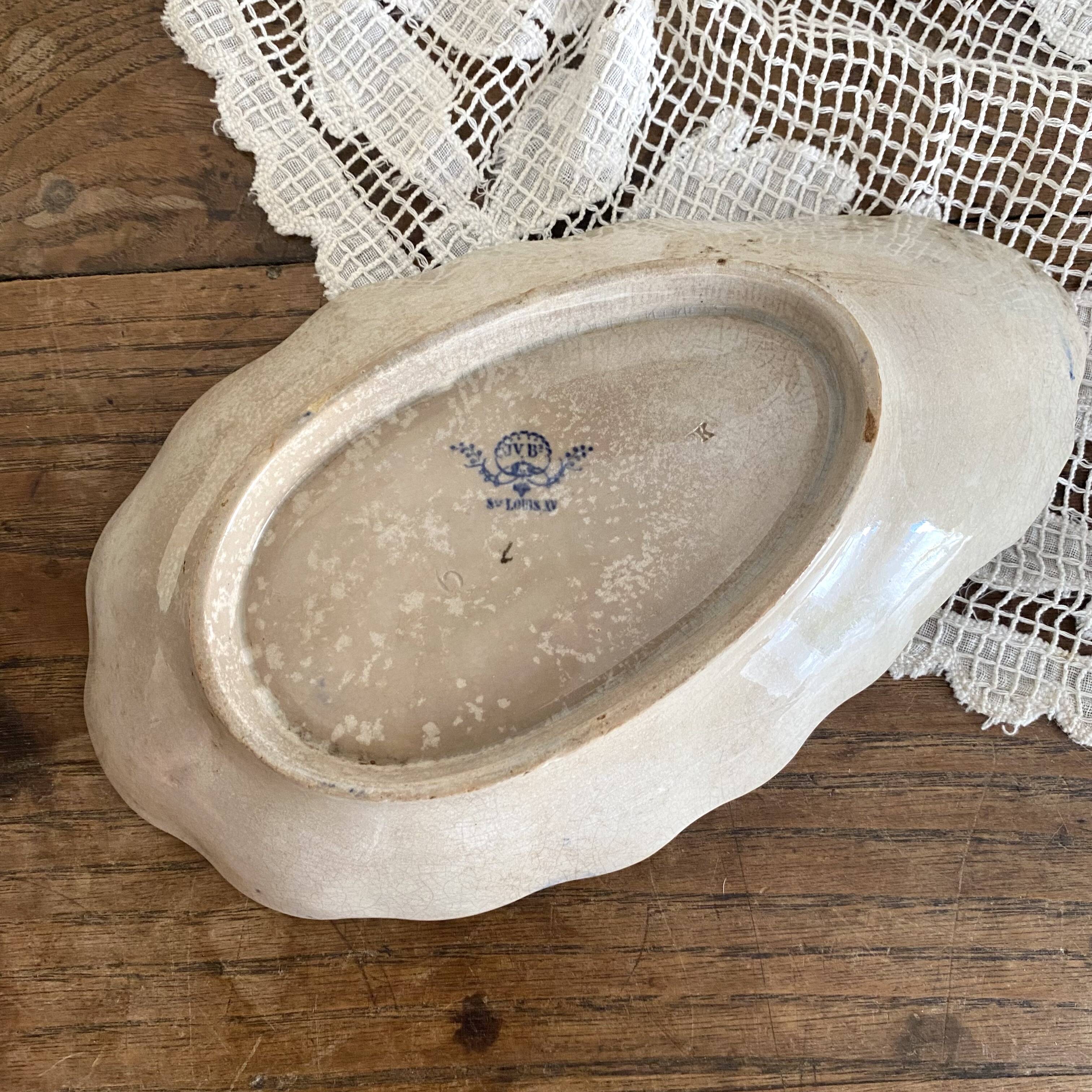 Jules Vieillard Louis XV ironstone dish