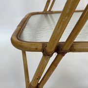 Vintage rattan table side table bamboo rattan 60's