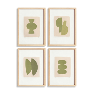 Collection de 4 peintures - sauge