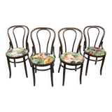 Vintage Velvet No. 18 Dining Chairs by Michael Thonet, Set of 4